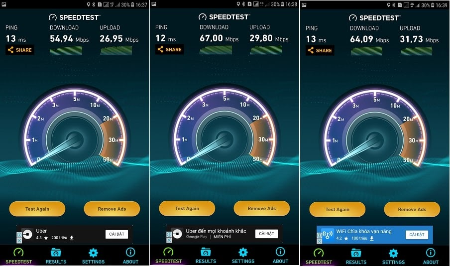 Hướng dẫn cách đo tốc độ 4G qua ứng dụng Speedtest