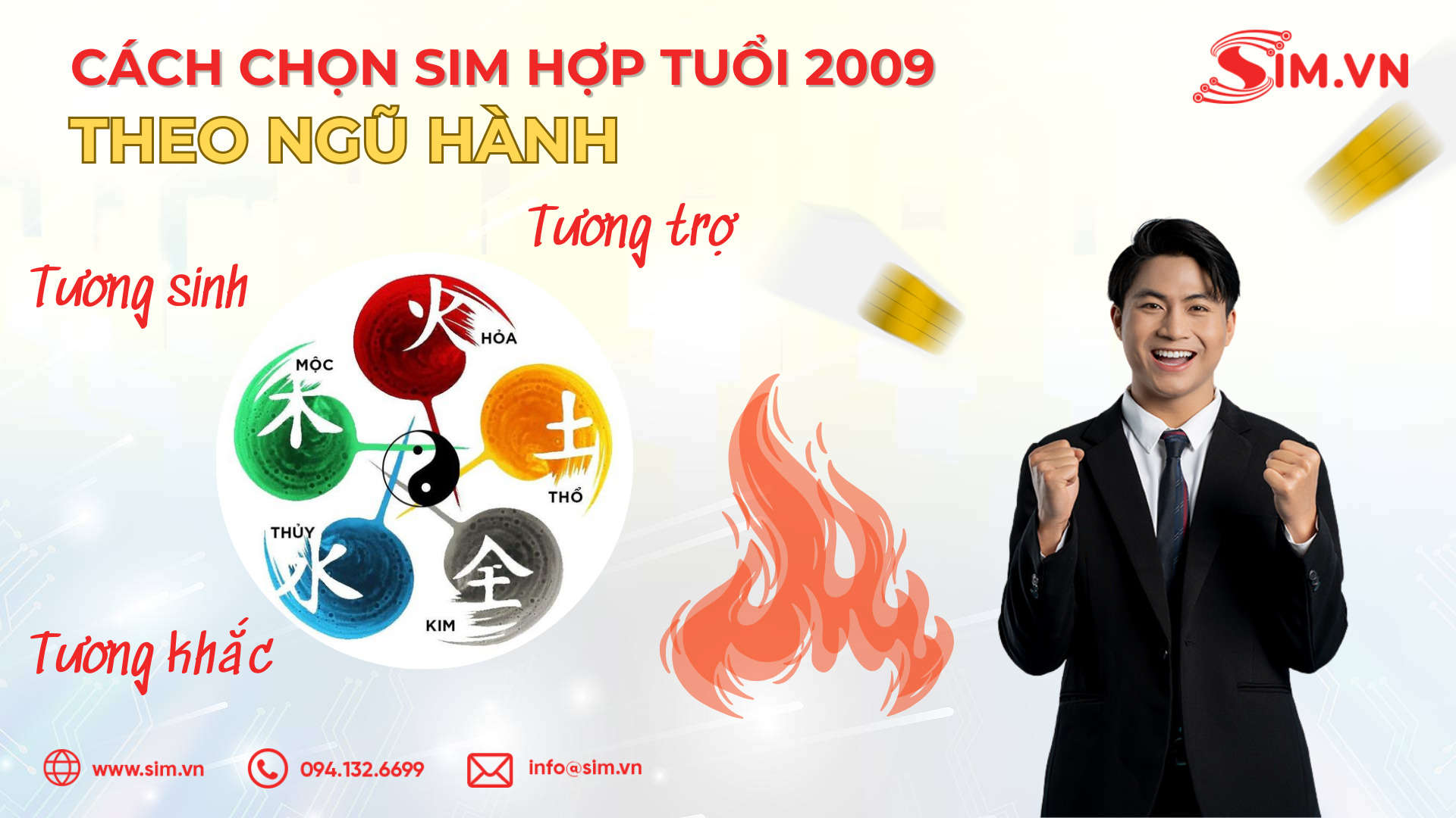 Chọn sim hợp tuổi 2009 theo quy tắc ngũ hành