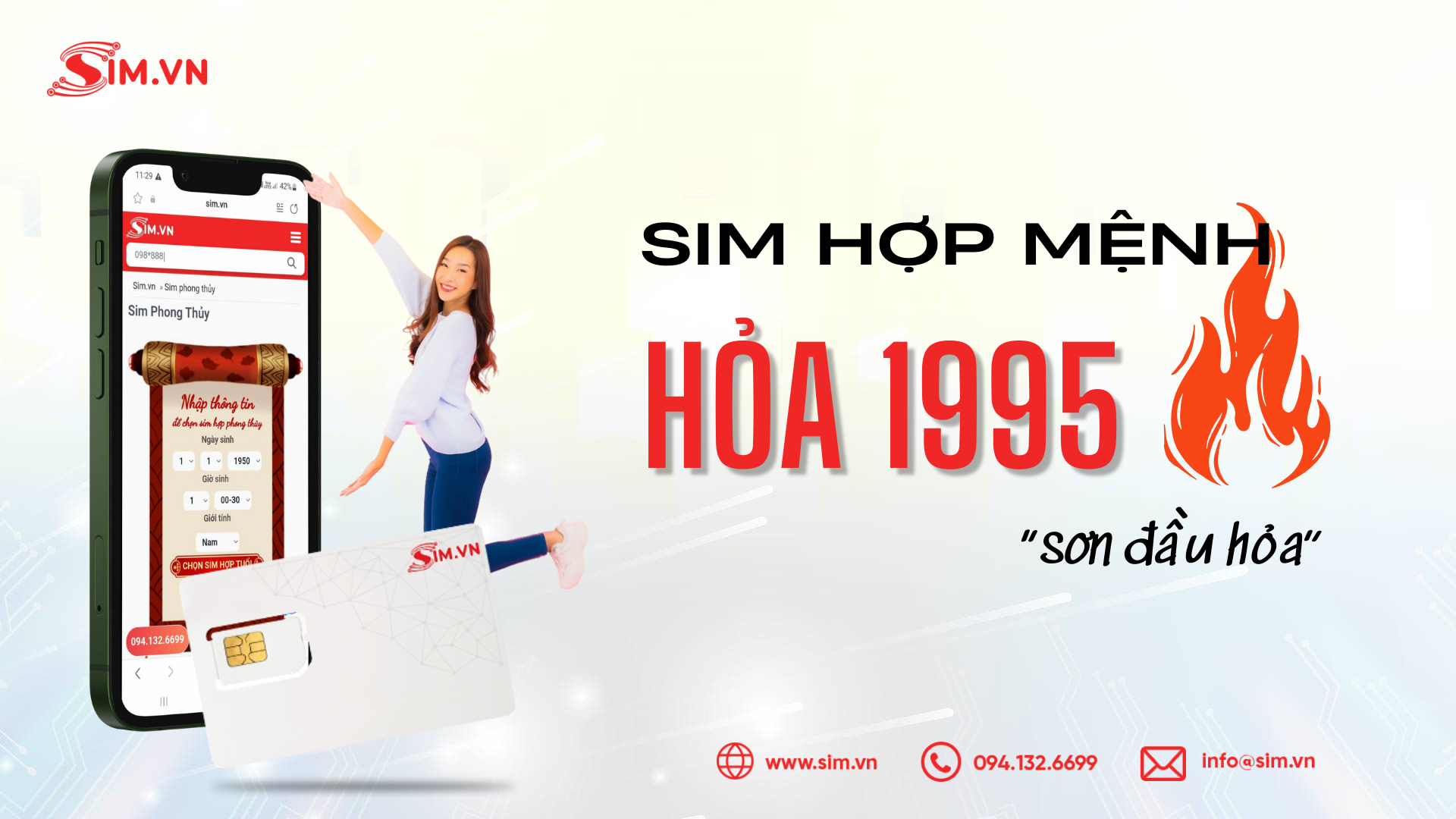 Giới thiệu sim hợp mệnh hỏa 1995