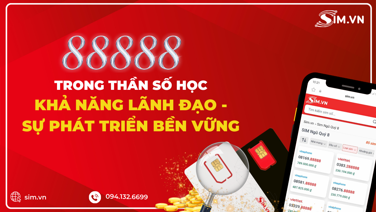 Trong thần số học thì 88888 có ý nghĩa gì?