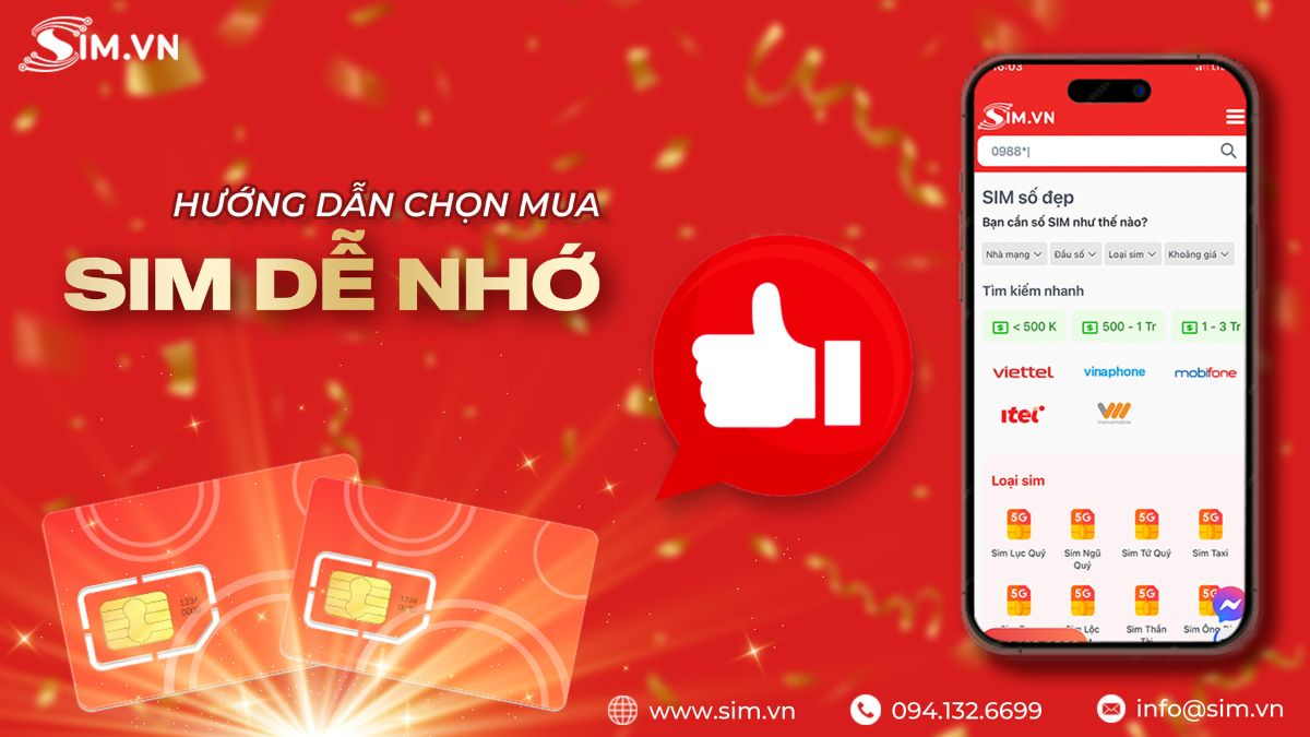 Hướng dẫn chọn sim dễ nhớ