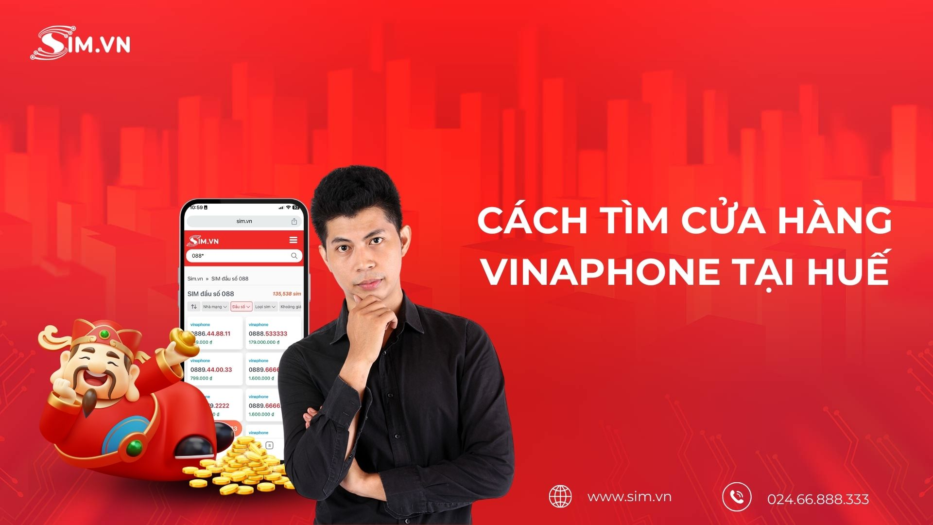 Cách tìm cửa hàng Vinaphone ở Huế