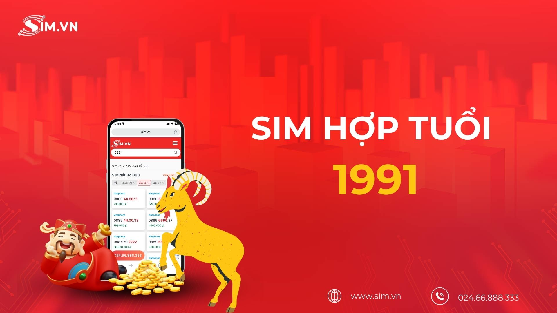 Sim hợp tuổi 1991