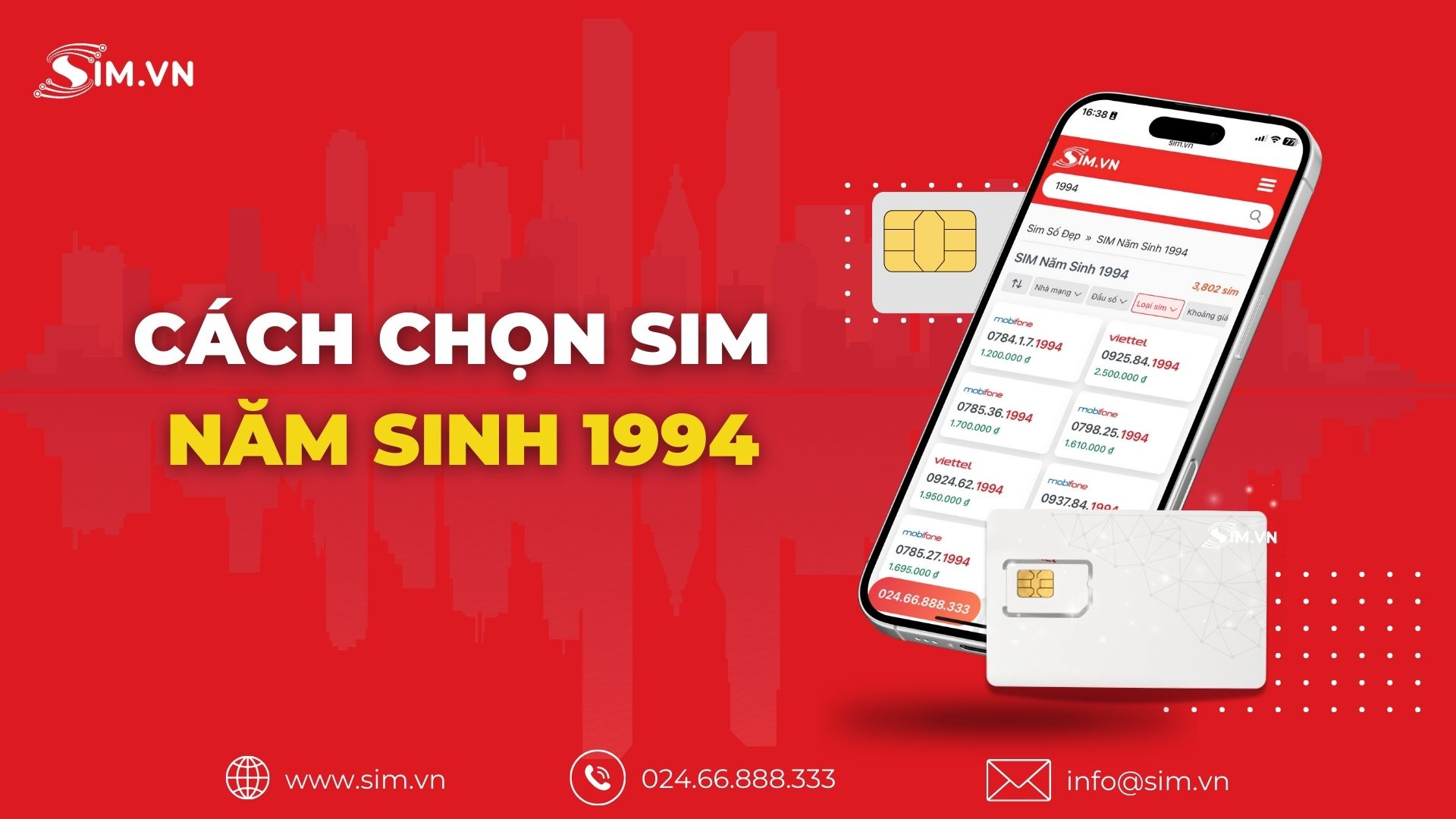 Các bước chọn sim sinh năm 1994 phù hợp Các bước chọn sim sinh năm 1994