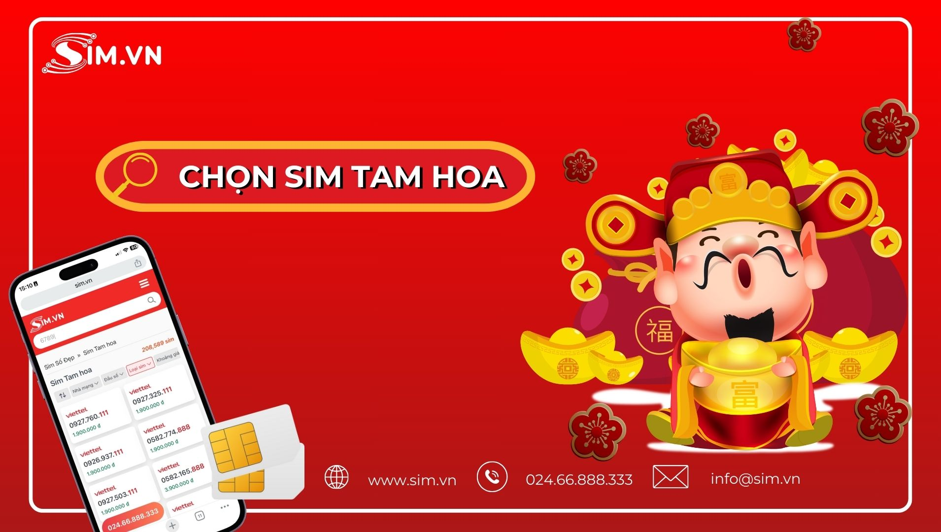 Cách chọn sim tam hoa