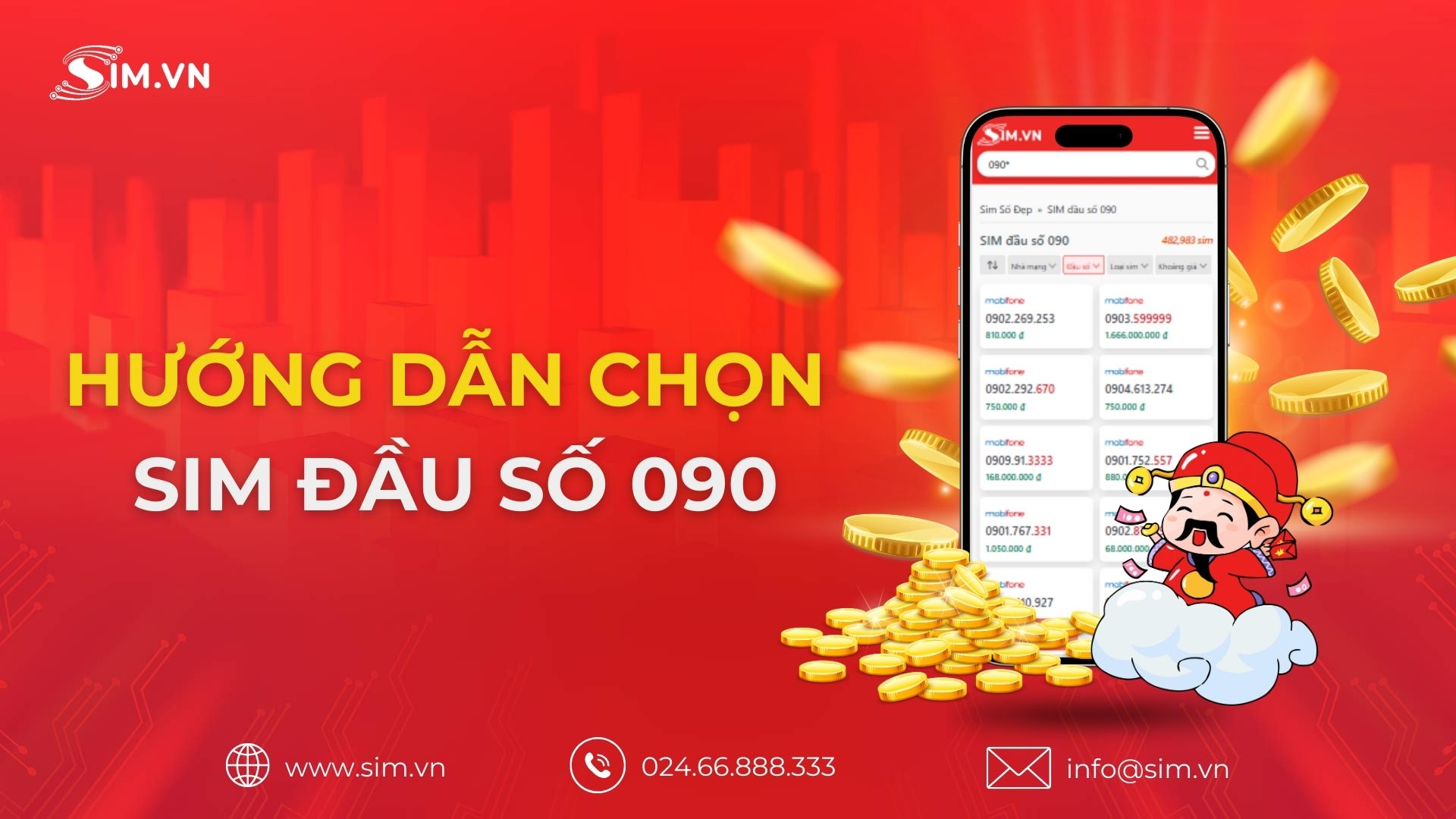 Hướng dẫn chọn Sim đầu số 090