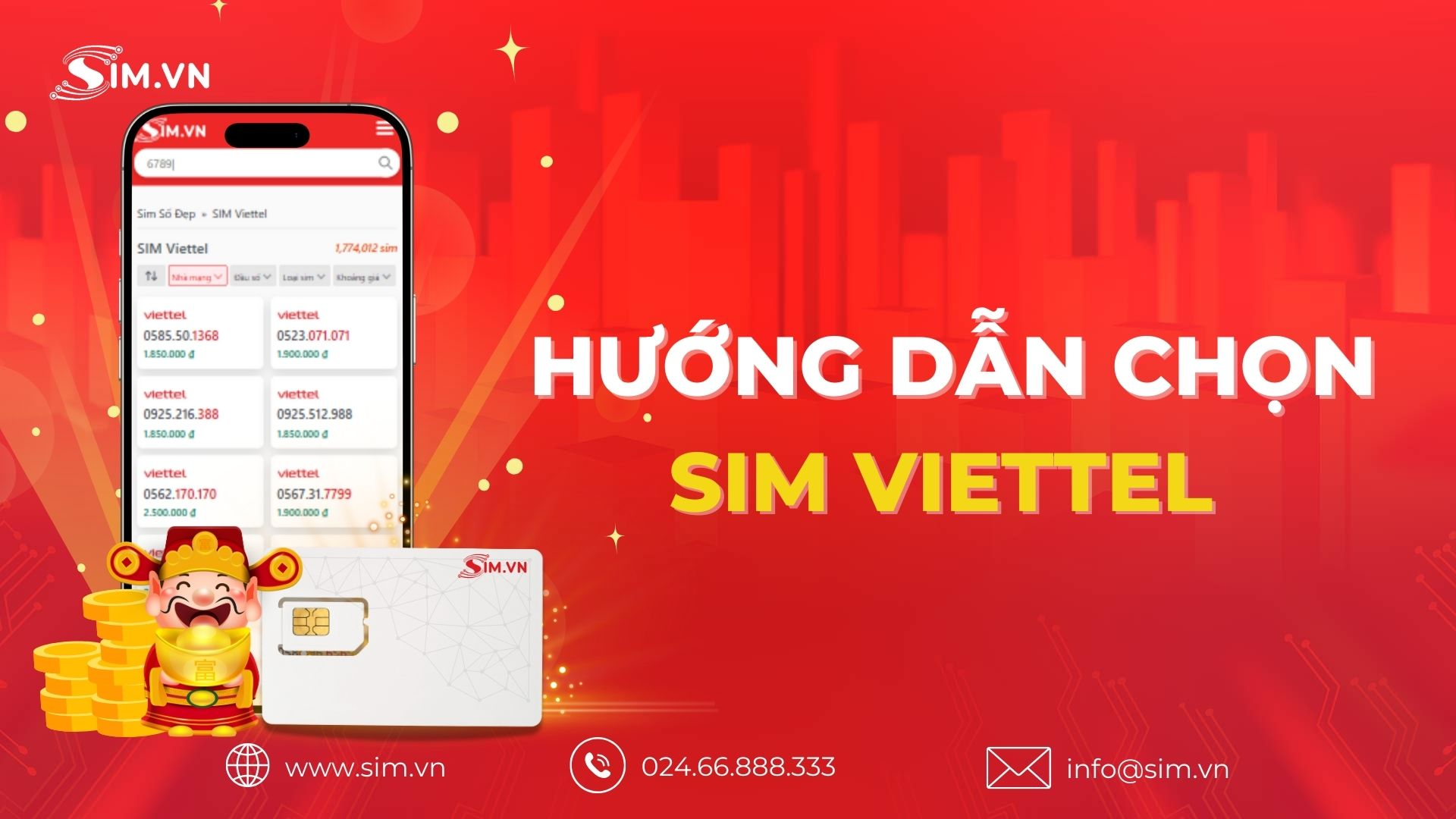 Hướng dẫn chọn Sim Viettel theo khoảng giá 