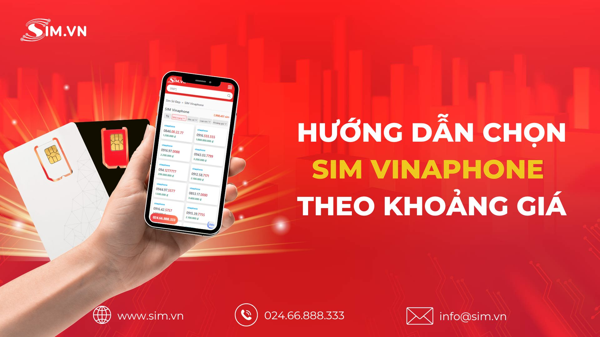 Hướng dẫn chọn sim Vinaphone theo khoảng giá