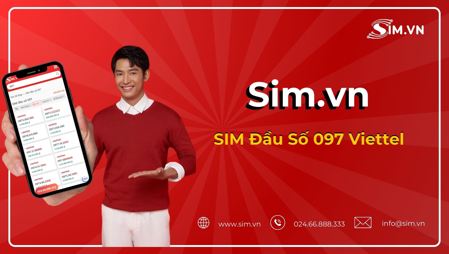 Sim đầu số 097 Viettel