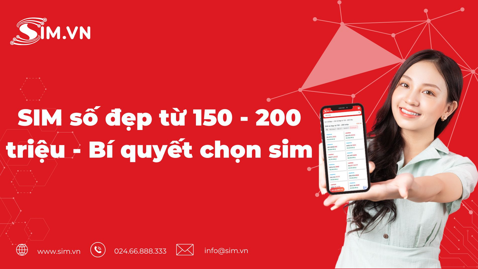 Sim số đẹp 150 - 200 triệu